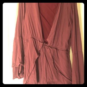 Maroon v neck romper .